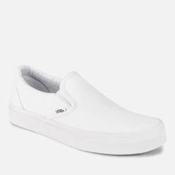 Vans Classic Slip-On Canvas Trainers - True White -Vans || Clarks || Ugg Sales 10960397 1334492337959653