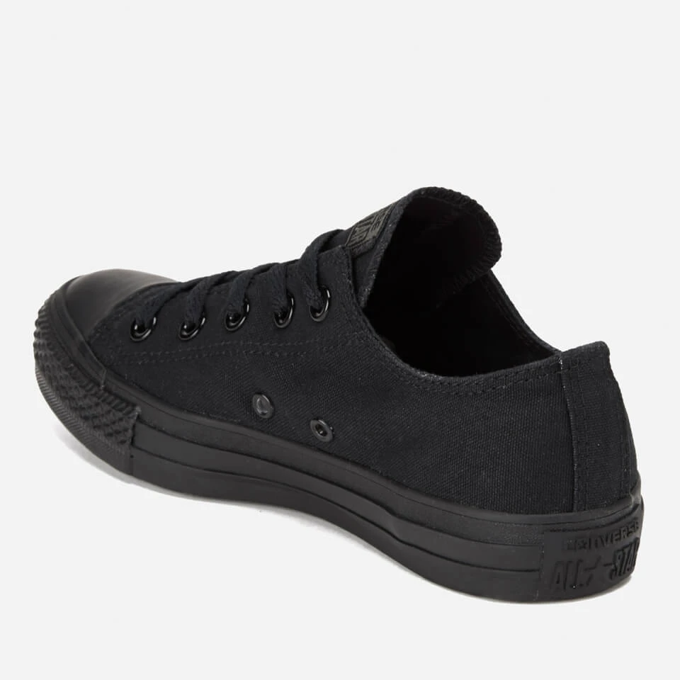 Converse Chuck Taylor All Star Ox Canvas Trainers - Black Monochrome 7 Converse Chuck Taylor All Star Ox Canvas Trainers - Black Monochrome - Image 5