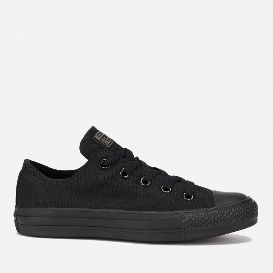 Converse Chuck Taylor All Star Ox Canvas Trainers - Black Monochrome 3 Converse Chuck Taylor All Star Ox Canvas Trainers - Black Monochrome