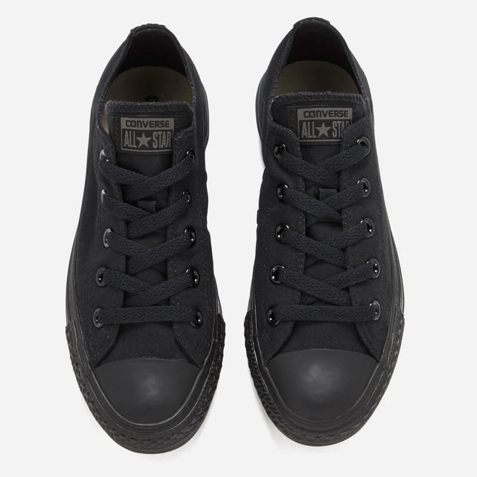 Converse Chuck Taylor All Star Ox Canvas Trainers - Black Monochrome 4 Converse Chuck Taylor All Star Ox Canvas Trainers - Black Monochrome - Image 2