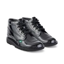 Kickers Youth Kick Hi Patent Leather Boots - Black -Vans || Clarks || Ugg Sales 11311325 1354877247564204