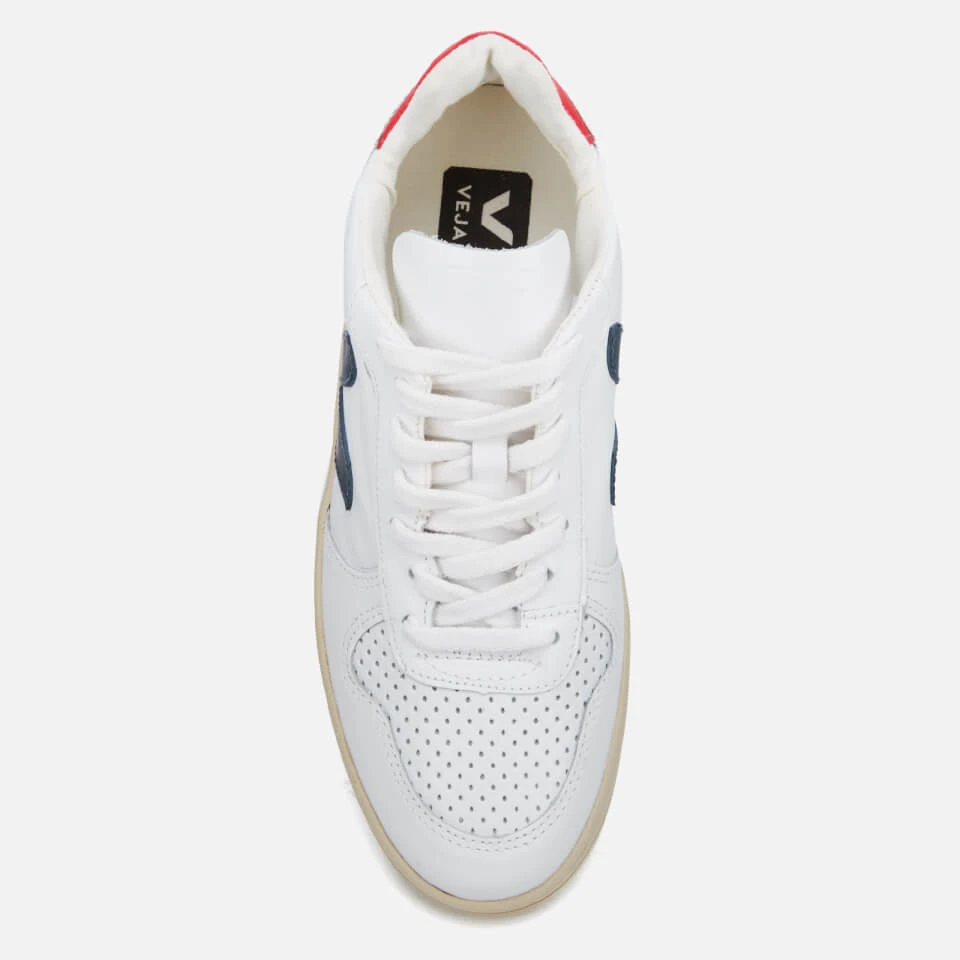 Veja Women's V-10 Leather Trainers - Extra White/Nautica/Pekin 5 Veja Women's V-10 Leather Trainers - Extra White/Nautica/Pekin - Image 3