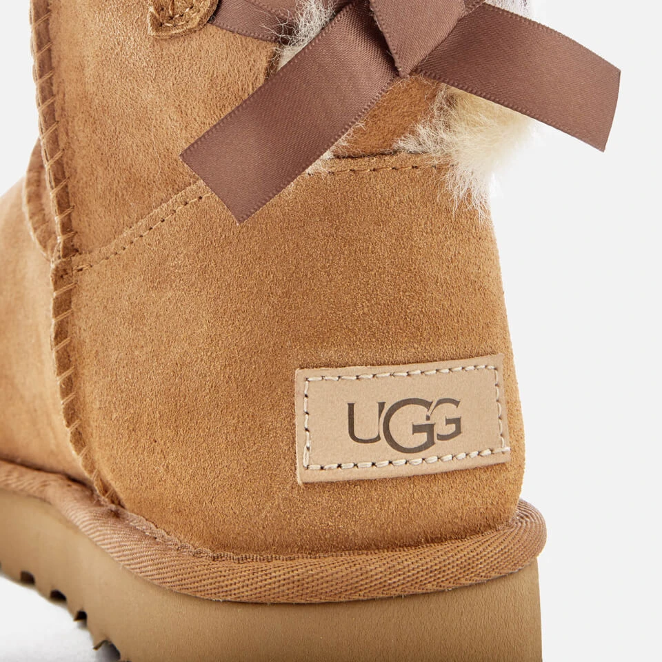 UGG Women's Mini Bailey Bow II Sheepskin Boots - Chestnut 8 UGG Women's Mini Bailey Bow II Sheepskin Boots - Chestnut - Image 6
