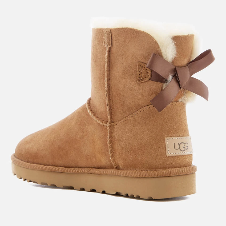 UGG Women's Mini Bailey Bow II Sheepskin Boots - Chestnut 6 UGG Women's Mini Bailey Bow II Sheepskin Boots - Chestnut - Image 4