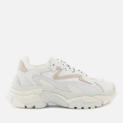 Ash Women's Addict Chunky Running Style Trainers - Off White/White