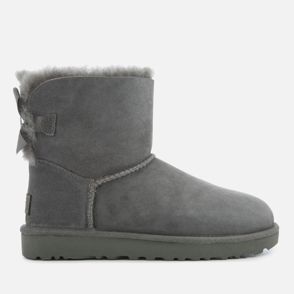 UGG Women's Mini Bailey Bow II Sheepskin Boots - Grey 3 UGG Women's Mini Bailey Bow II Sheepskin Boots - Grey