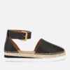 See By Chloé Women's Glyn Leather Espadrille Flat Sandals - Black -Vans || Clarks || Ugg Sales 11902591 4424642391573094