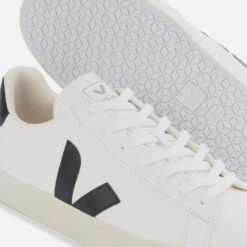 Veja Men's Campo Chrome Free Leather Trainers - Extra White/Black -Vans || Clarks || Ugg Sales 12093033 1264722987303630