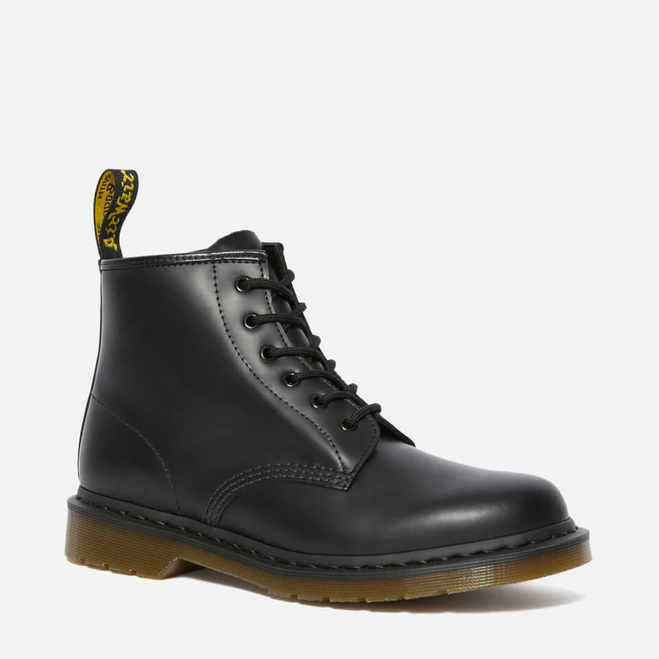 Dr. Martens 101 Smooth Leather 6-Eye Boots - Black 3 Dr. Martens 101 Smooth Leather 6-Eye Boots - Black