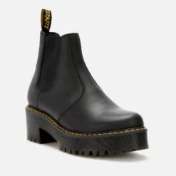 Dr. Martens Women's Rometty Leather Chunky Sole Chelsea Boots - Black -Vans || Clarks || Ugg Sales 12105568 1444690108199175