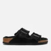 Birkenstock Women's Arizona Slim Fit Slim Fit Shearling Double Strap Sandals - Black/Black -Vans || Clarks || Ugg Sales 12116579 1034681555002999