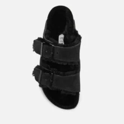 Birkenstock Women's Arizona Slim Fit Slim Fit Shearling Double Strap Sandals - Black/Black 8 Birkenstock Women's Arizona Slim Fit Slim Fit Shearling Double Strap Sandals - Black/Black -Vans || Clarks || Ugg Sales 12116579 3134681555447044
