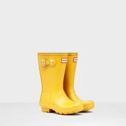Hunter Original Big Kids' Wellington Boots - Yellow -Vans || Clarks || Ugg Sales 12572983 8714768181523885