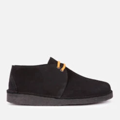Clarks Originals Men's Desert Trek Suede Shoes - Black