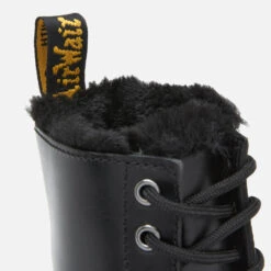 Dr. Martens Women's 1460 Serena Fur Lined Leather 8-Eye Boots - Dark Grey -Vans || Clarks || Ugg Sales 12596249 2114831404122325