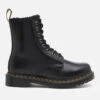 Dr. Martens Women's 1460 Serena Fur Lined Leather 8-Eye Boots - Dark Grey