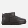 UGG Women's Classic Ultra Mini Leather Boots - Black -Vans || Clarks || Ugg Sales 12615339 9314820785419474