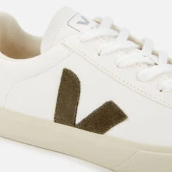 Veja Women's Campo Chrome Free Leather Trainers - Extra White/Khaki -Vans || Clarks || Ugg Sales 12652693 1654804160604909