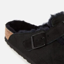 Birkenstock Men's Boston Shearling Lined Mules - Black -Vans || Clarks || Ugg Sales 12673715 1264814034510162