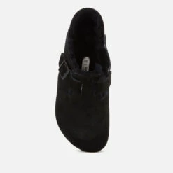 Birkenstock Men's Boston Shearling Lined Mules - Black -Vans || Clarks || Ugg Sales 12673715 7034814034462804