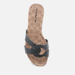 Coach Women's Essie Leather Sandals - Black -Vans || Clarks || Ugg Sales 12731014 2084846161955788