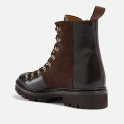 Grenson Women's Nanette Leather Hiking Style Boots - Dark Brown -Vans || Clarks || Ugg Sales 12742913 1654999875274860