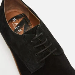 Walk London Men's Danny Suede Derby Shoes - Black -Vans || Clarks || Ugg Sales 12744112 8604848523564323