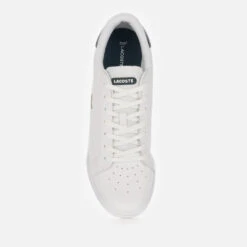 Lacoste Men's Twin Serve 0721 1 Leather Cupsole Trainers - White/Dark Green -Vans || Clarks || Ugg Sales 12880592 6694867892407782