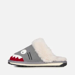 EMU Australia Kids' Shark Slippers - Charcoal -Vans || Clarks || Ugg Sales 12945180 5464981717201863