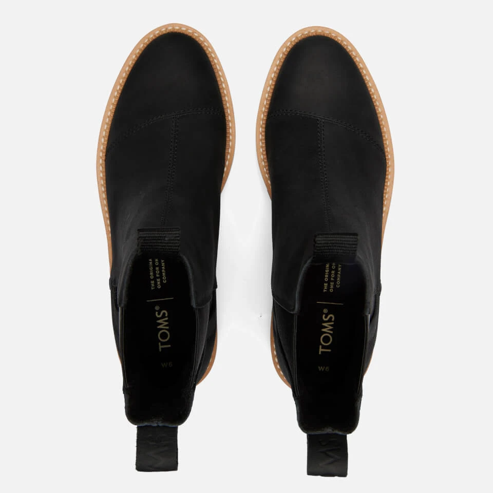 TOMS Women's Dakota Water Resistant Leather Chelsea Boots - Black 5 TOMS Women's Dakota Water Resistant Leather Chelsea Boots - Black - Image 3