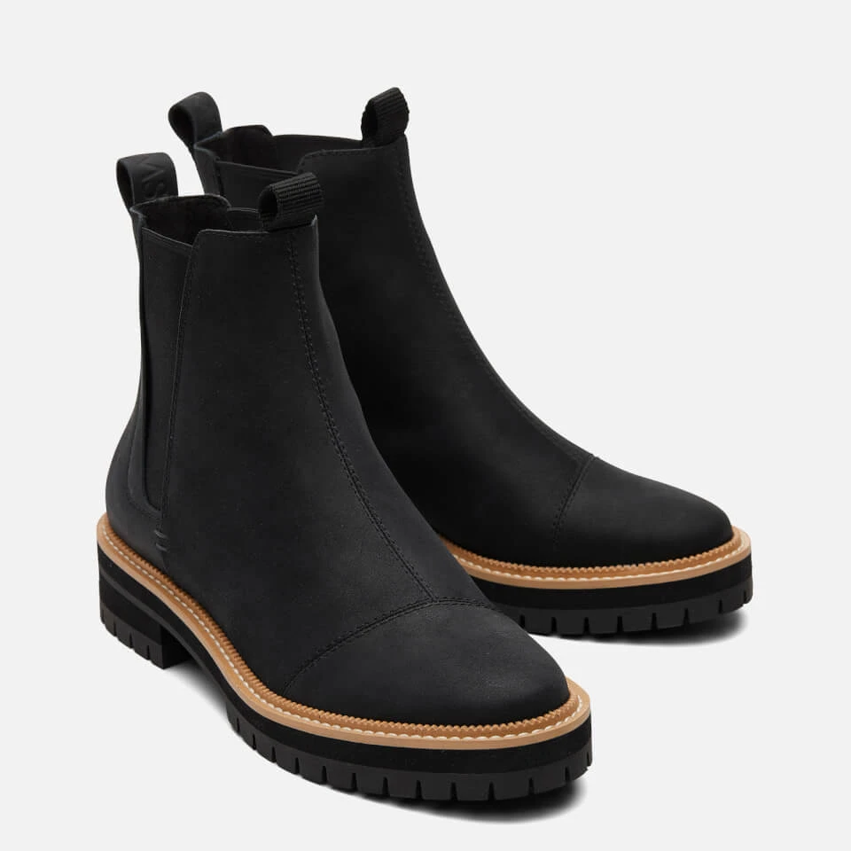 TOMS Women's Dakota Water Resistant Leather Chelsea Boots - Black 4 TOMS Women's Dakota Water Resistant Leather Chelsea Boots - Black - Image 2