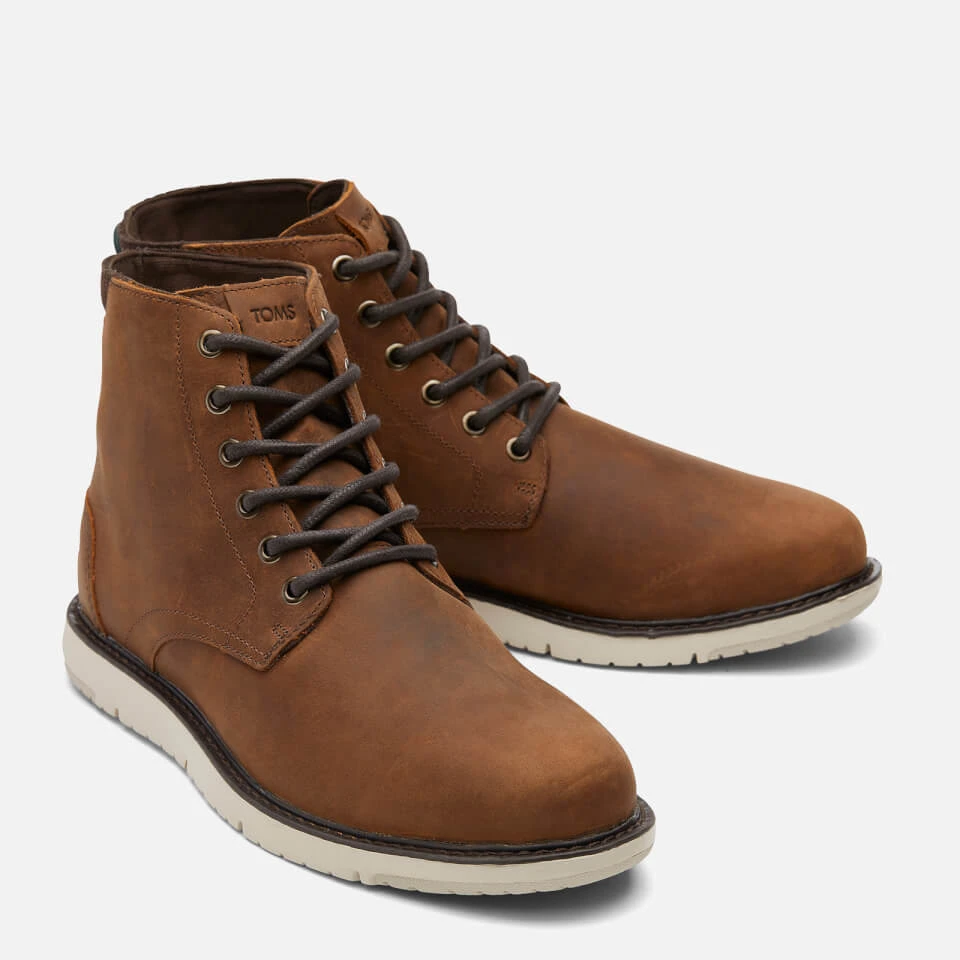 TOMS Men's Hillside Water Resistant Lace Up Boots - Brown 4 TOMS Men's Hillside Water Resistant Lace Up Boots - Brown - Image 2