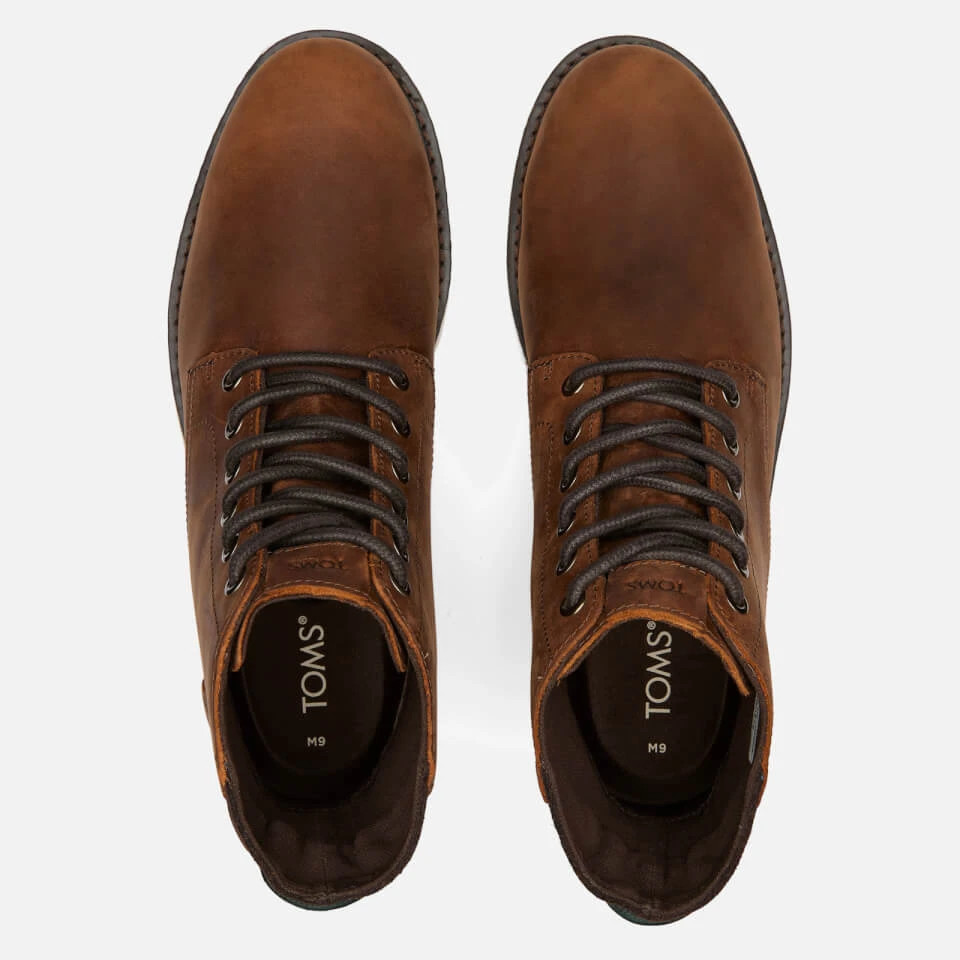 TOMS Men's Hillside Water Resistant Lace Up Boots - Brown 5 TOMS Men's Hillside Water Resistant Lace Up Boots - Brown - Image 3