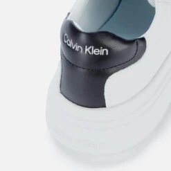 Calvin Klein Men's Leather Low Top Trainers - White/Black -Vans || Clarks || Ugg Sales 13050836 1164913256687456
