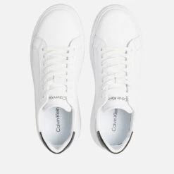 Calvin Klein Men's Leather Low Top Trainers - White/Black -Vans || Clarks || Ugg Sales 13050836 1494997031817215