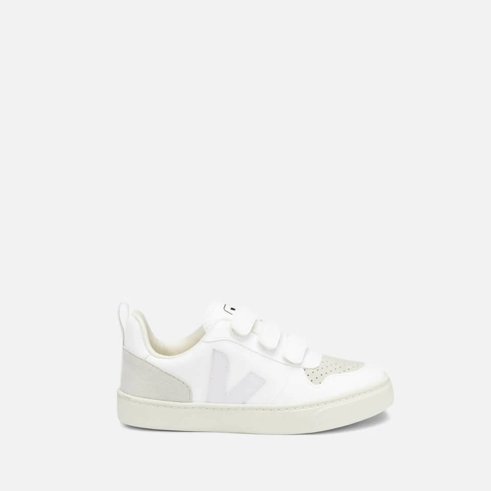 Veja Kids' V-10 Velcro Trainers - White Natural 3 Veja Kids' V-10 Velcro Trainers - White Natural