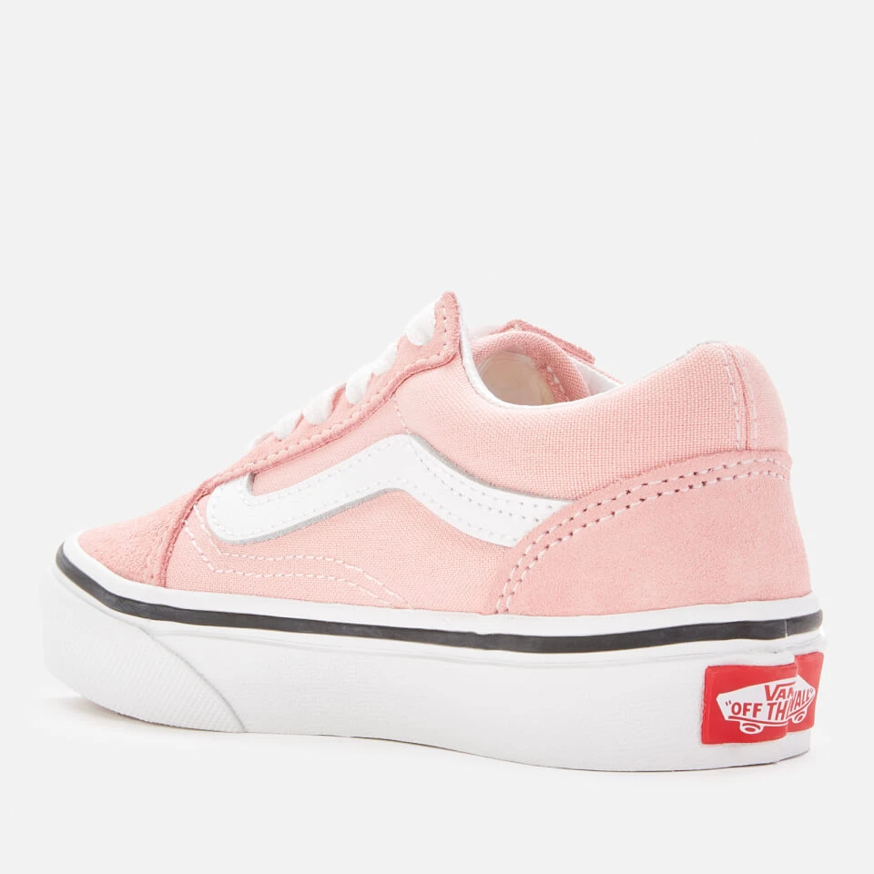 Vans Kids' Old Skool Trainers - Powder Pink 4 Vans Kids' Old Skool Trainers - Powder Pink - Image 2
