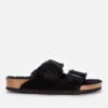 Birkenstock Men's Arizona Shearling Double Strap Sandals - Black -Vans || Clarks || Ugg Sales 13120667 1734891764984408