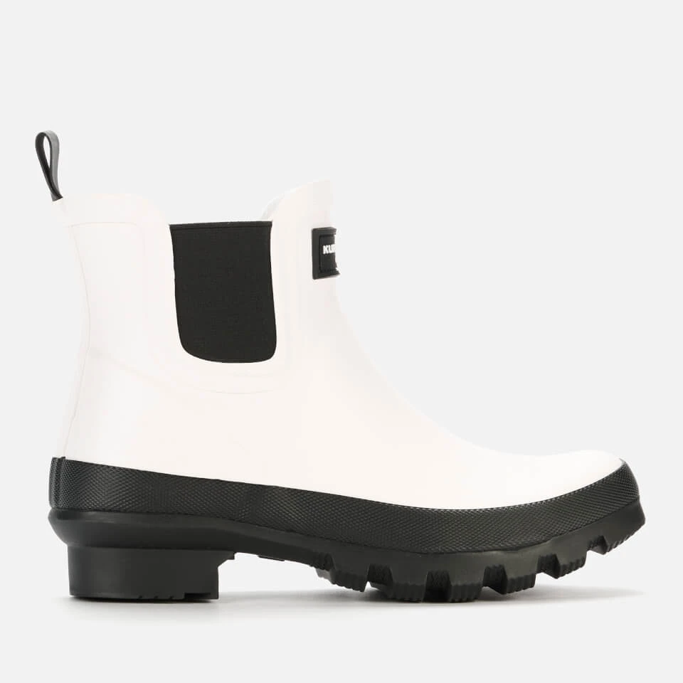 Kurt Geiger London Women's Sleet Short Wellie Chelsea Boots - White/Black 3 Kurt Geiger London Women's Sleet Short Wellie Chelsea Boots - White/Black
