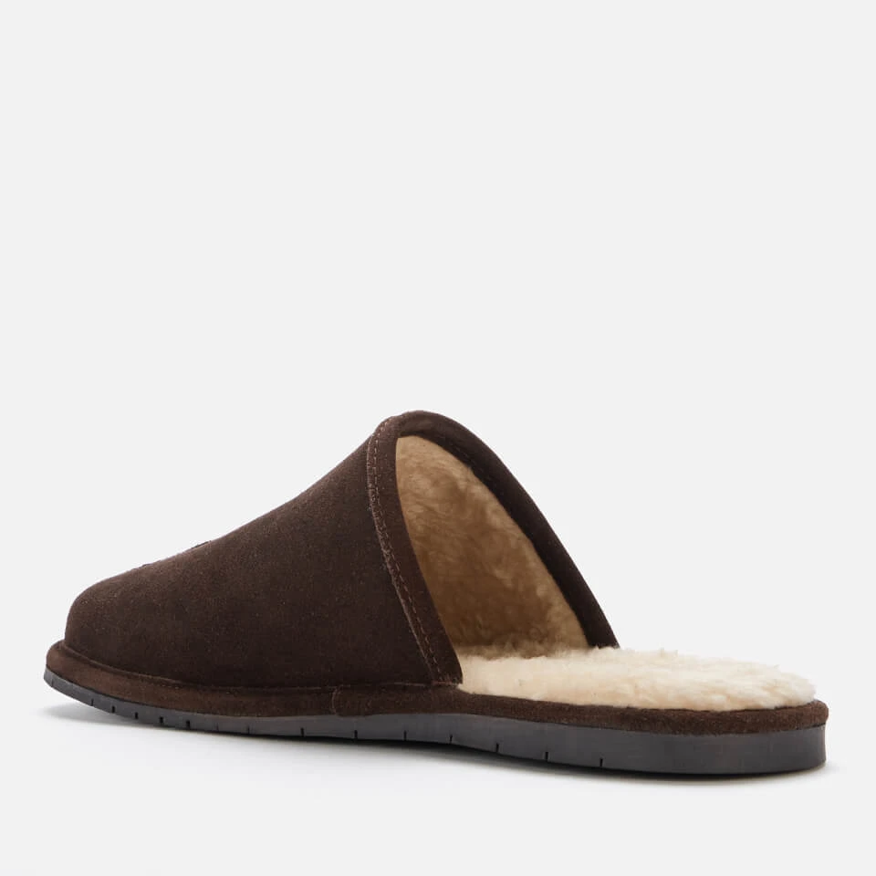 Walk London Men's Langley Suede Mule Slippers - Brown 4 Walk London Men's Langley Suede Mule Slippers - Brown - Image 2