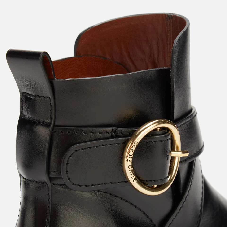 See By Chloé Women's Lyna Leather Ankle Boots - Black 6 See By Chloé Women's Lyna Leather Ankle Boots - Black - Image 4