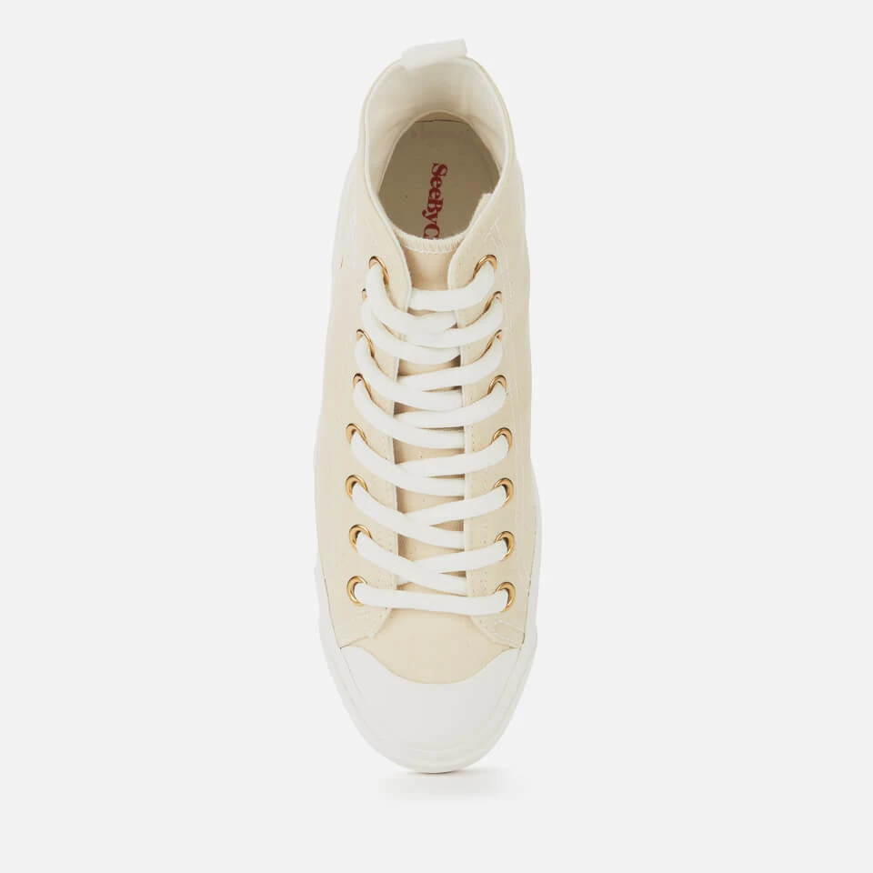 See By Chloé Women's Aryana Canvas Hi-Top Trainers - Beige 5 See By Chloé Women's Aryana Canvas Hi-Top Trainers - Beige - Image 3