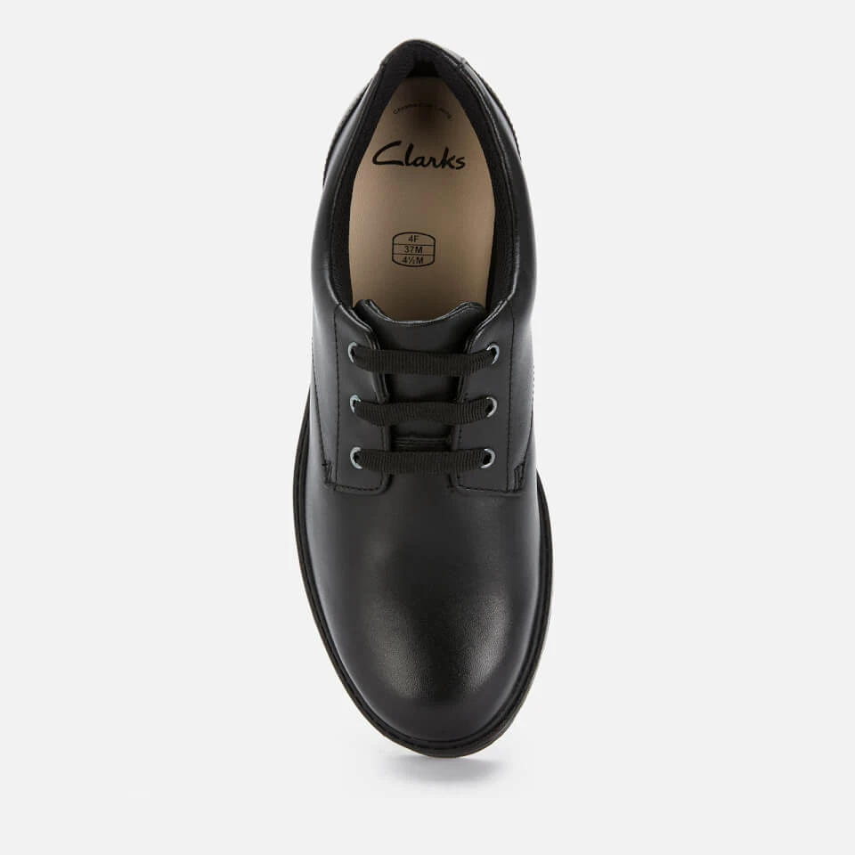 Clarks Dempster Lace Youth School Shoes - Black Leather 5 Clarks Dempster Lace Youth School Shoes - Black Leather - Image 3