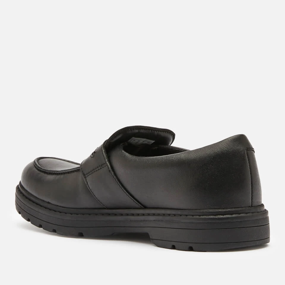 Clarks Youth Loxham Craft School Shoes - Black Leather 4 Clarks Youth Loxham Craft School Shoes - Black Leather - Image 2