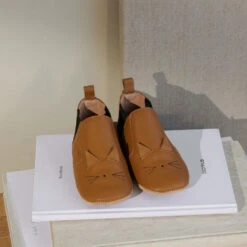 Liewood Kids' Edith Leather Slipper Shoes - Cat Golden Caramel -Vans || Clarks || Ugg Sales 13148948 1165021573797959