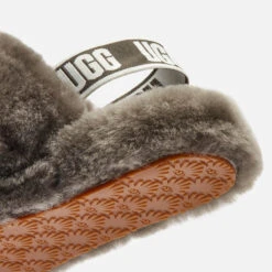UGG Kids' Fluff Yeah Slide Slippers - Charcoal -Vans || Clarks || Ugg Sales 13149720 9754883746382499