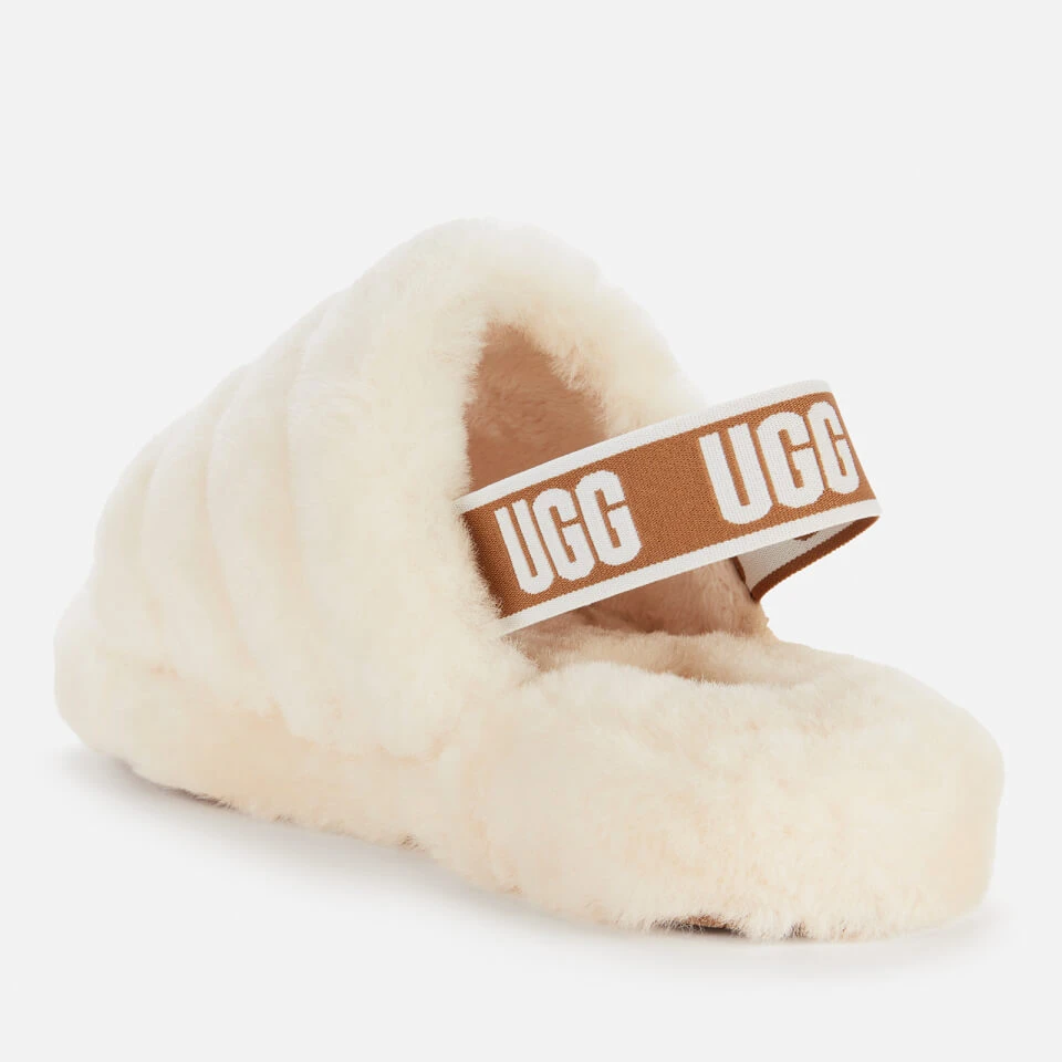 UGG Kids' Fluff Yeah Slide Slippers - Natural 4 UGG Kids' Fluff Yeah Slide Slippers - Natural - Image 2