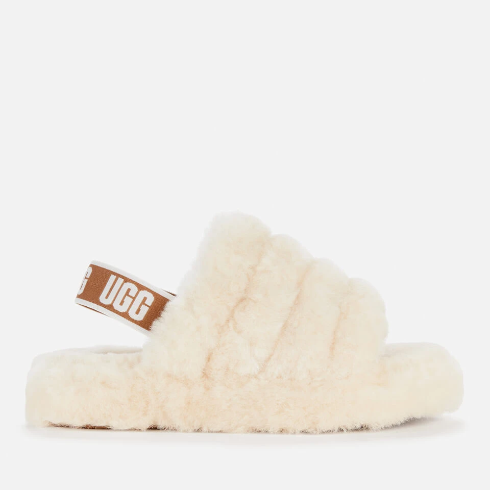 UGG Kids' Fluff Yeah Slide Slippers - Natural 3 UGG Kids' Fluff Yeah Slide Slippers - Natural