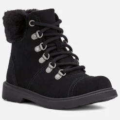 UGG Kids' Azell Hiker All Weather Boots - Black -Vans || Clarks || Ugg Sales 13149835 1934908296071560