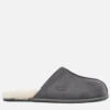 UGG Men's Scuff Suede/Sheepskin Slippers - Dark Grey